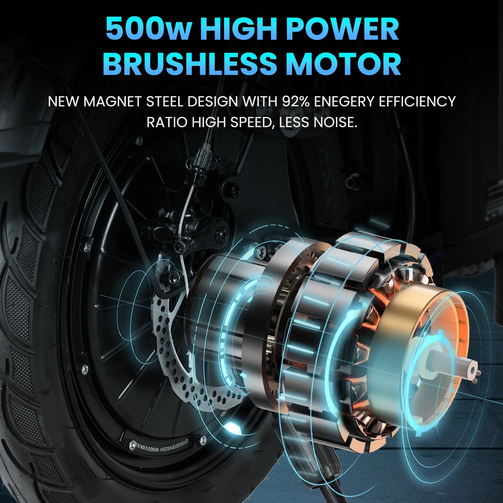 GleeRide A9 2 Seater Electric Bike, 500W 14