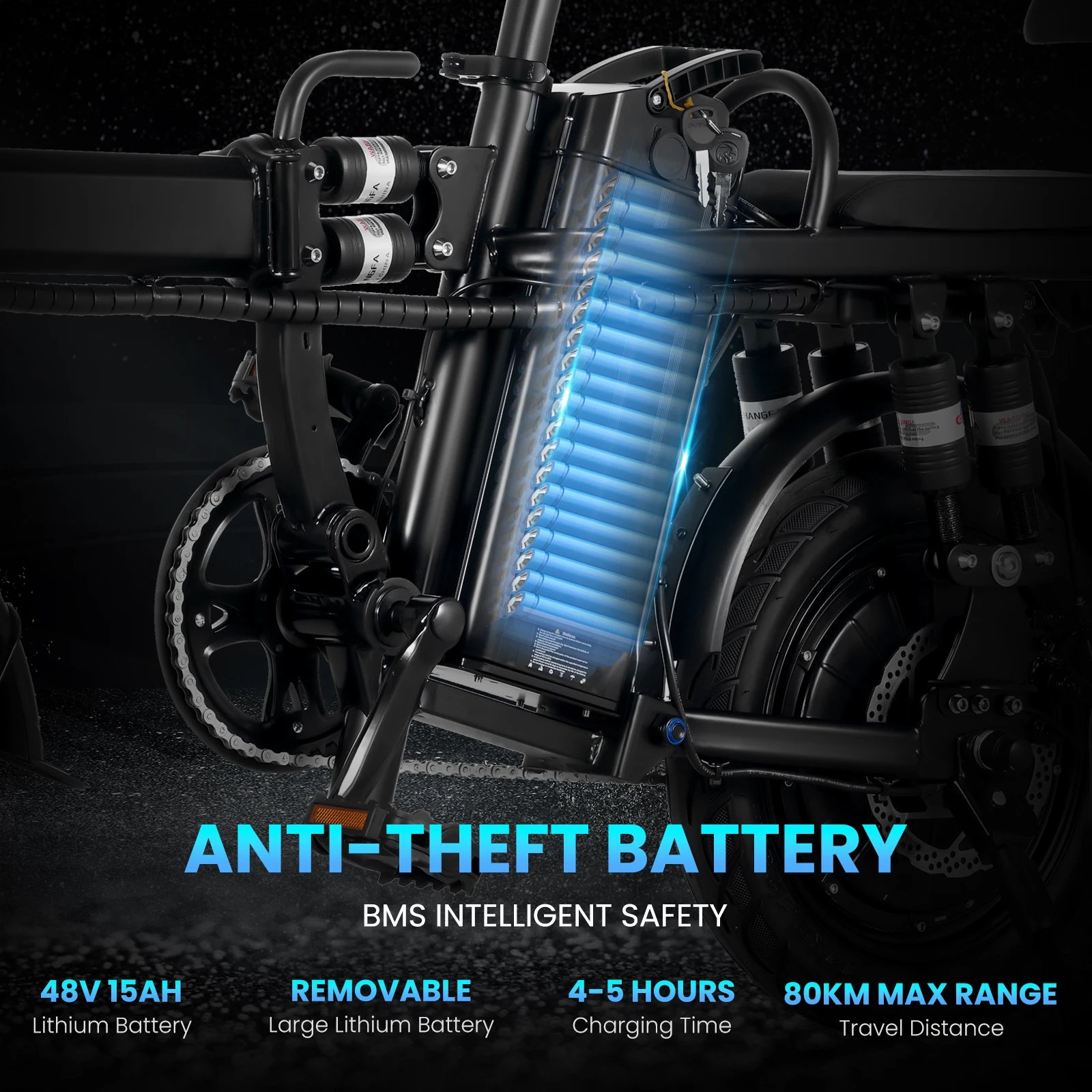 GleeRide A9 2 Seater Electric Bike, 500W 14