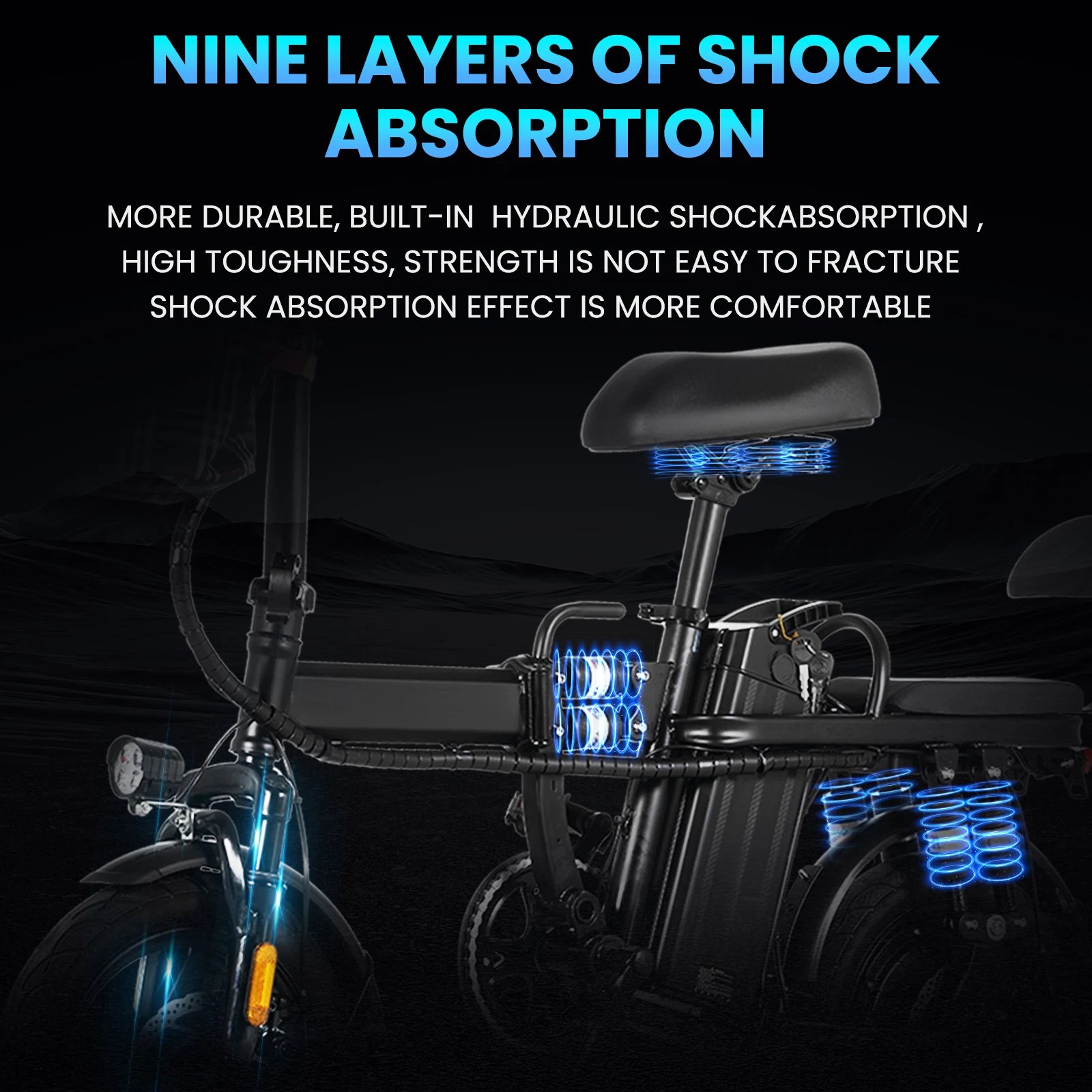 GleeRide A9 2 Seater Electric Bike, 500W 14