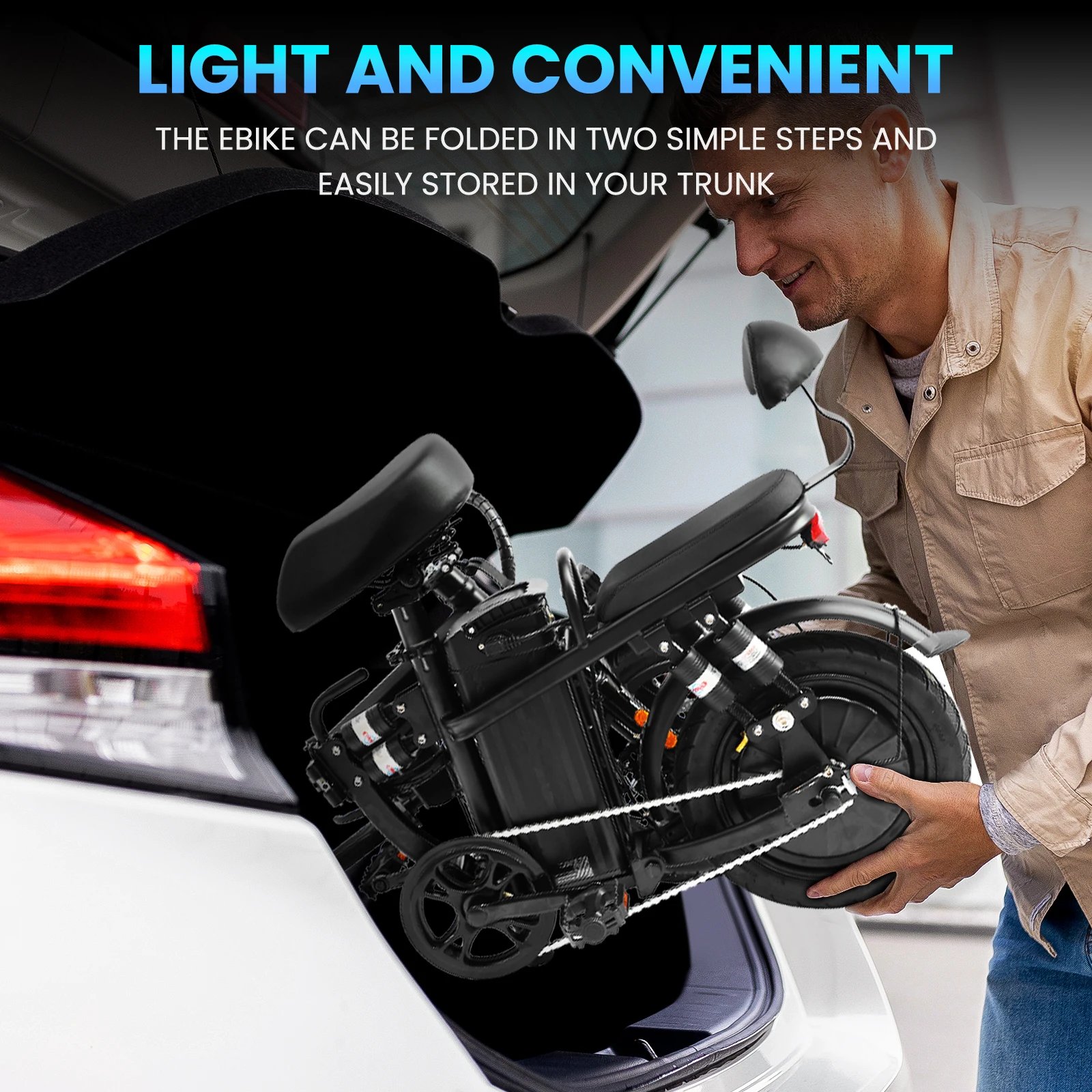 GleeRide A9 2 Seater Electric Bike, 500W 14