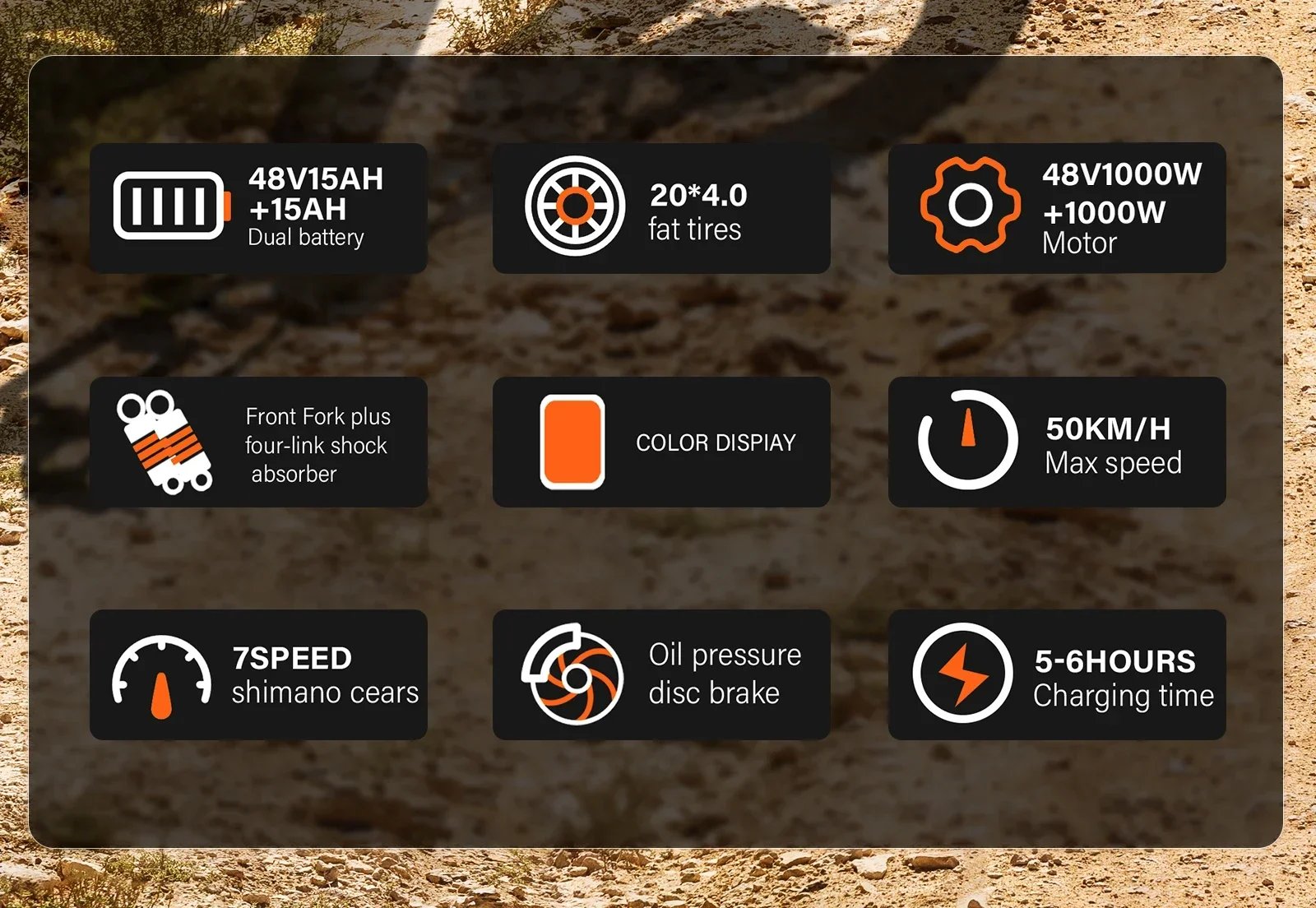 Electric bicycle BAOLUJIE 2000W  48V 30AH battery adult Electric bike 20-inch tire Multi functional all terrain E-bike