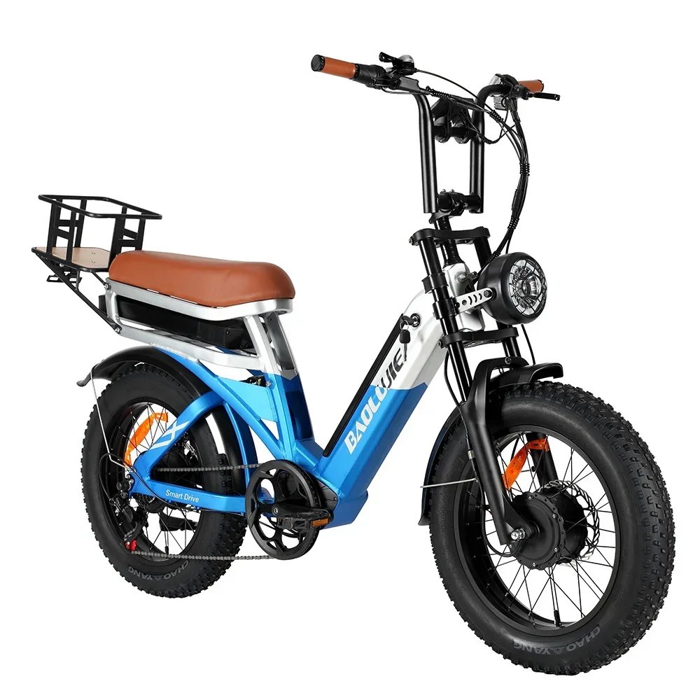 Electric bicycle BAOLUJIE 2000W  48V 30AH battery adult Electric bike 20-inch tire Multi functional all terrain E-bike