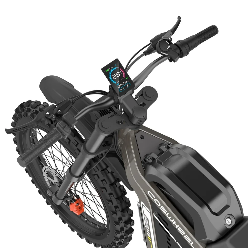 Coswheel 72V Electric Bike Motorcycles R19 6000W Dirt Mountain Bike 72V 40AH Battery Lightweight Off-Road EBike For Adult