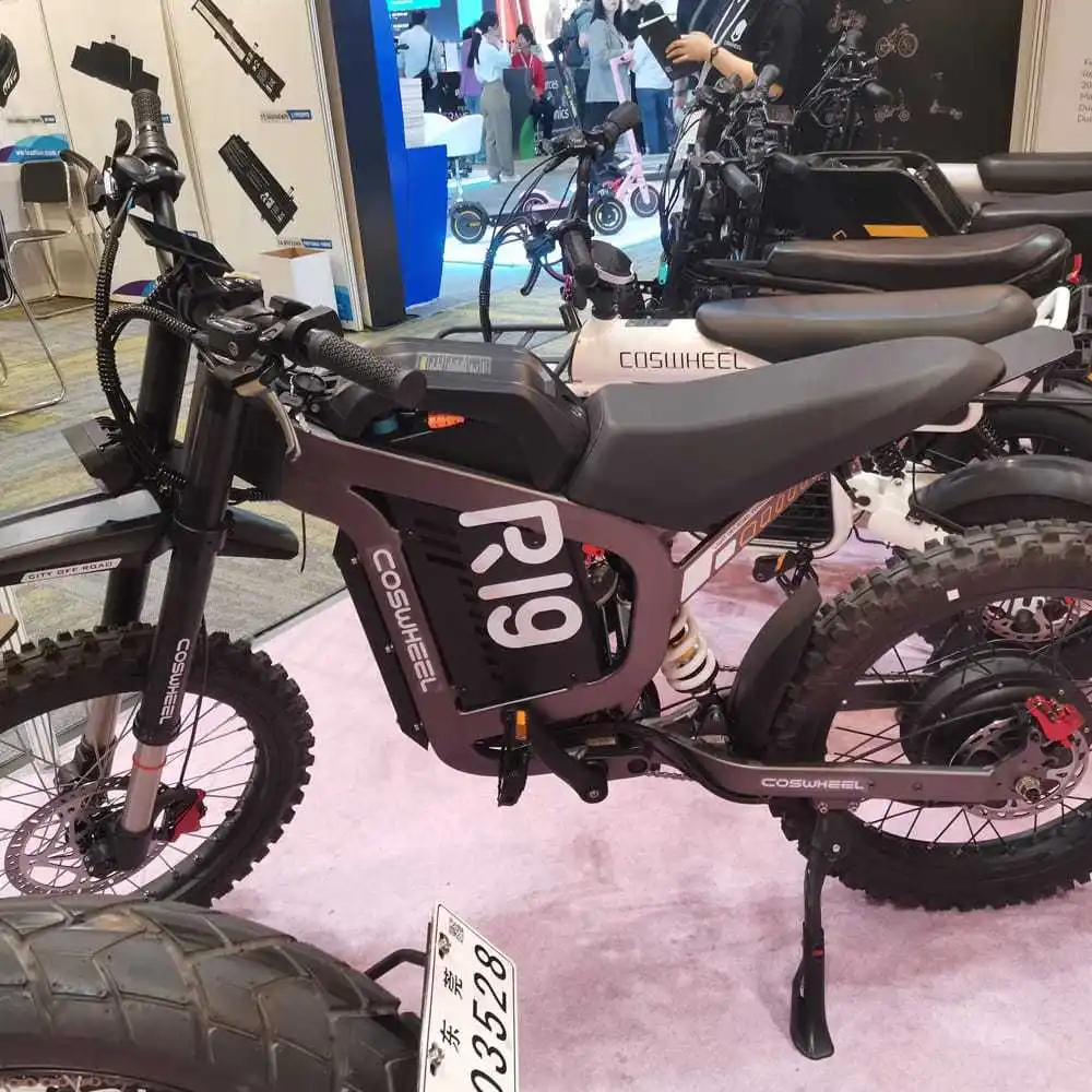 Coswheel 72V Electric Bike Motorcycles R19 6000W Dirt Mountain Bike 72V 40AH Battery Lightweight Off-Road EBike For Adult