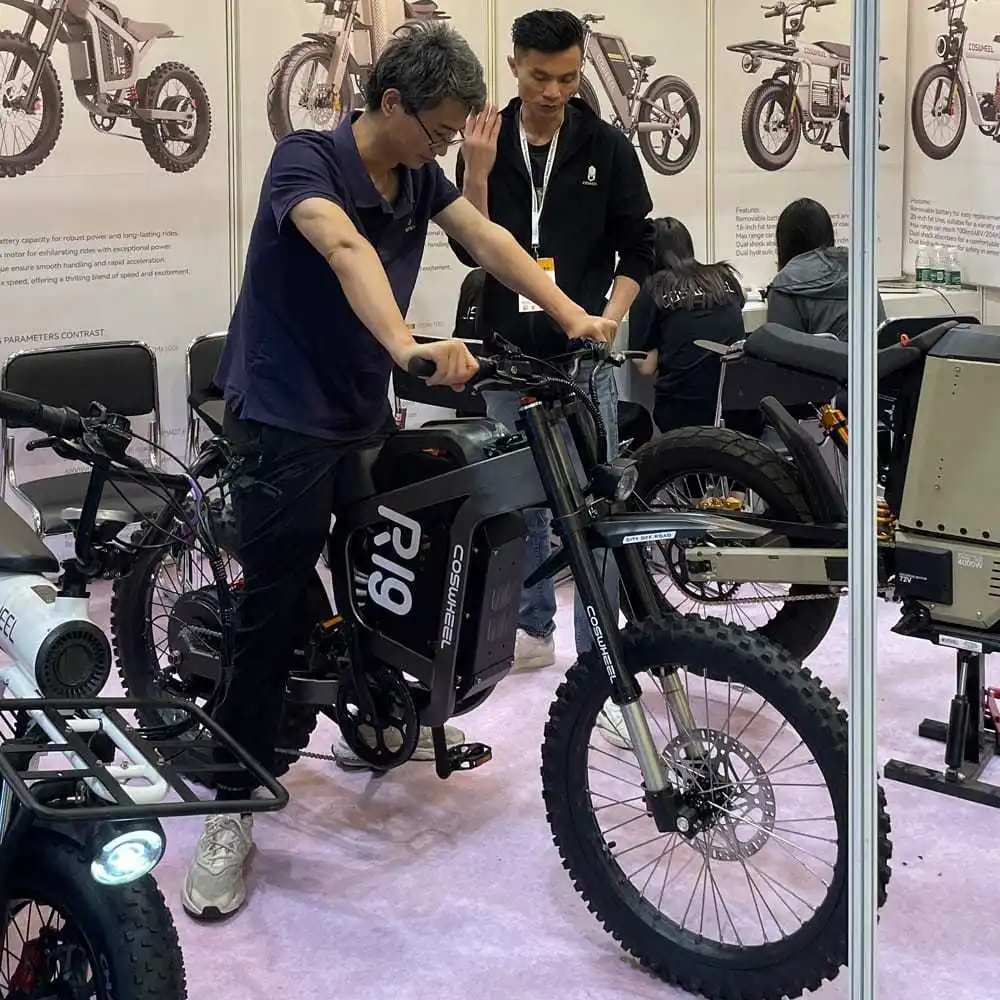Coswheel 72V Electric Bike Motorcycles R19 6000W Dirt Mountain Bike 72V 40AH Battery Lightweight Off-Road EBike For Adult