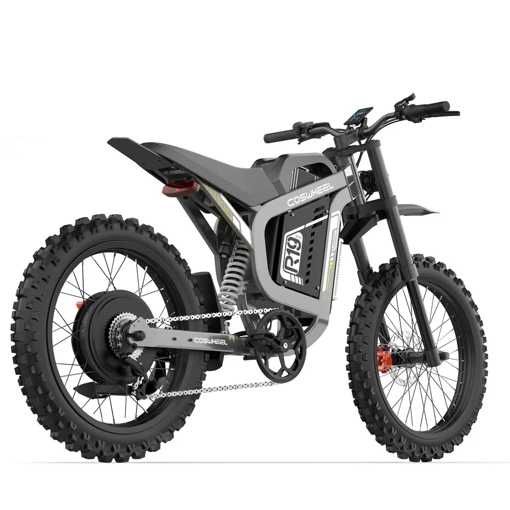 Coswheel 72V Electric Bike Motorcycles R19 6000W Dirt Mountain Bike 72V 40AH Battery Lightweight Off-Road EBike For Adult