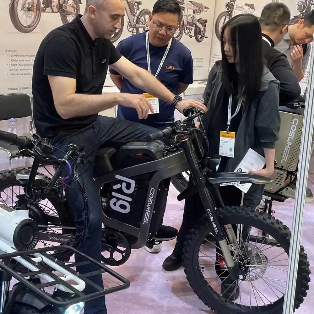 Coswheel 72V Electric Bike Motorcycles R19 6000W Dirt Mountain Bike 72V 40AH Battery Lightweight Off-Road EBike For Adult