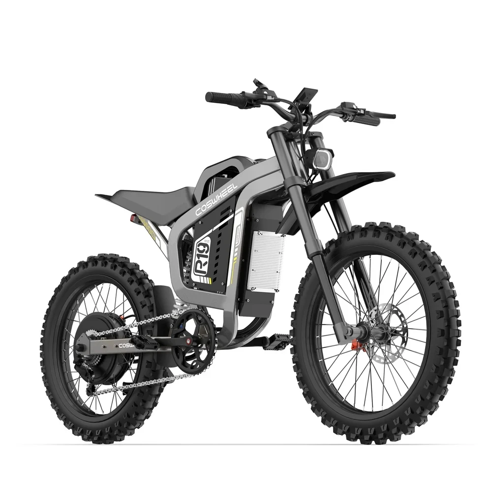 Coswheel 72V Electric Bike Motorcycles R19 6000W Dirt Mountain Bike 72V 40AH Battery Lightweight Off-Road EBike For Adult