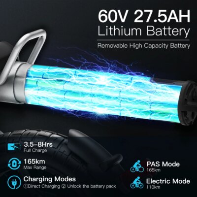 Coswheel Electric Bike CT20S 2000W 60V 27.5AH Electric Motorcyle Drit bike Ebike Fat Tire Bicycle Bikes Adult Electric Bicycle - Image 3