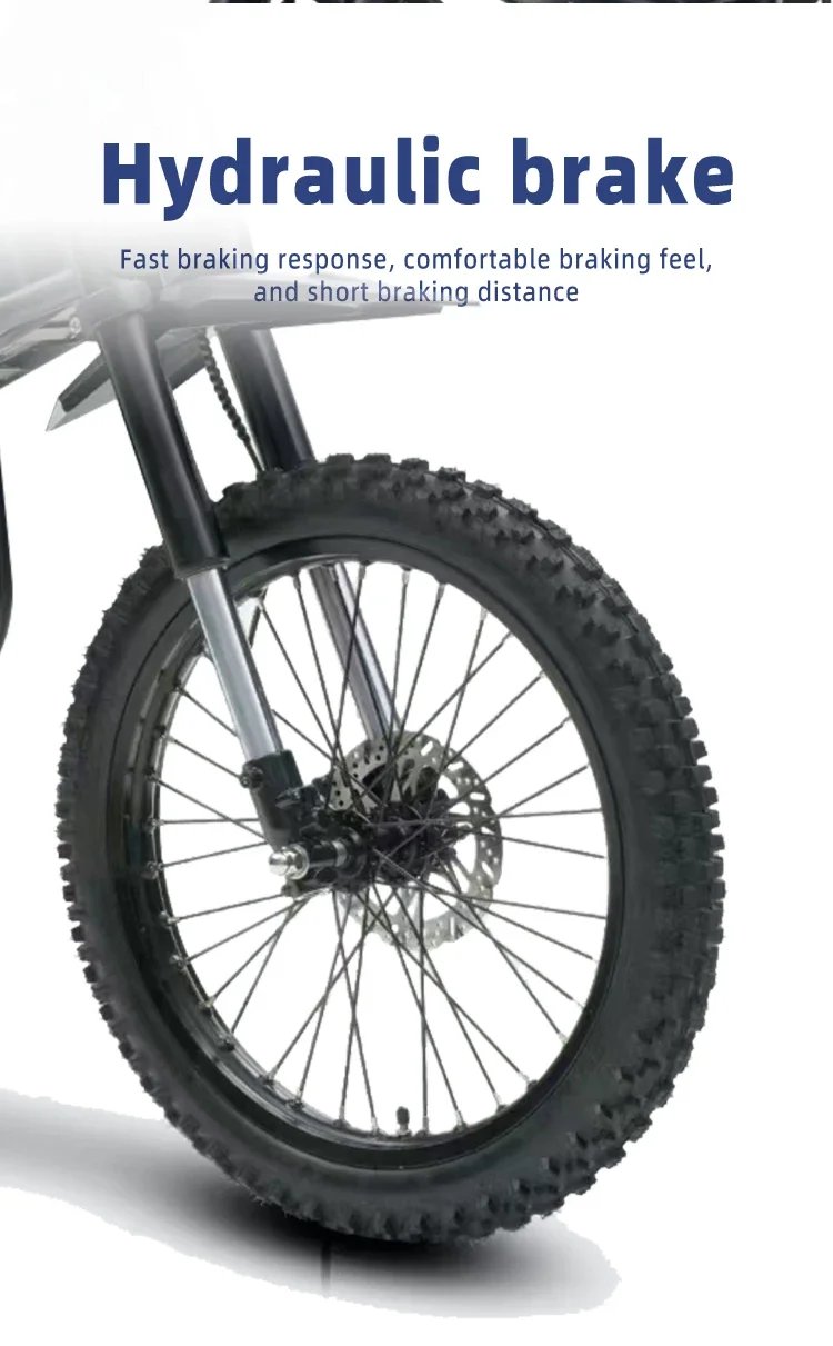 GT73 Electric Dirt Bike 2000W Electric Dirtbike 25” Tires 1747Wh Dual Battery EBike Max 37 MPH Dual Hydraulic Brakes Suspension