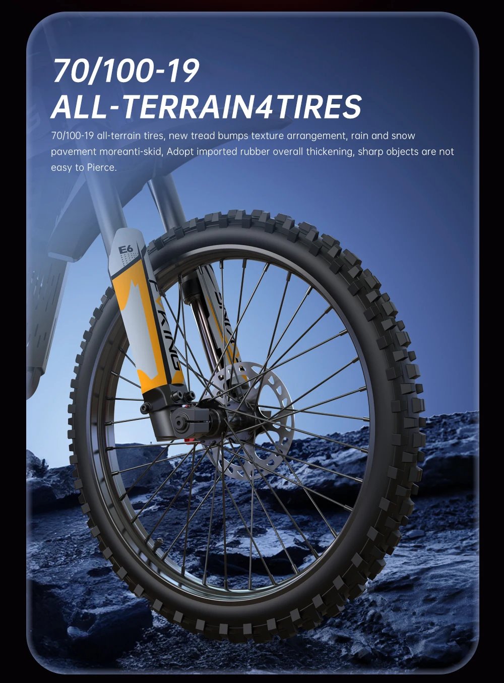 FVKING E6 Electric Bike Adults 2000W Peak Gear Hub Motors Electric Motorcycle 52V40AH Battery Speed 60Kmh Mountain E-bikes GT73