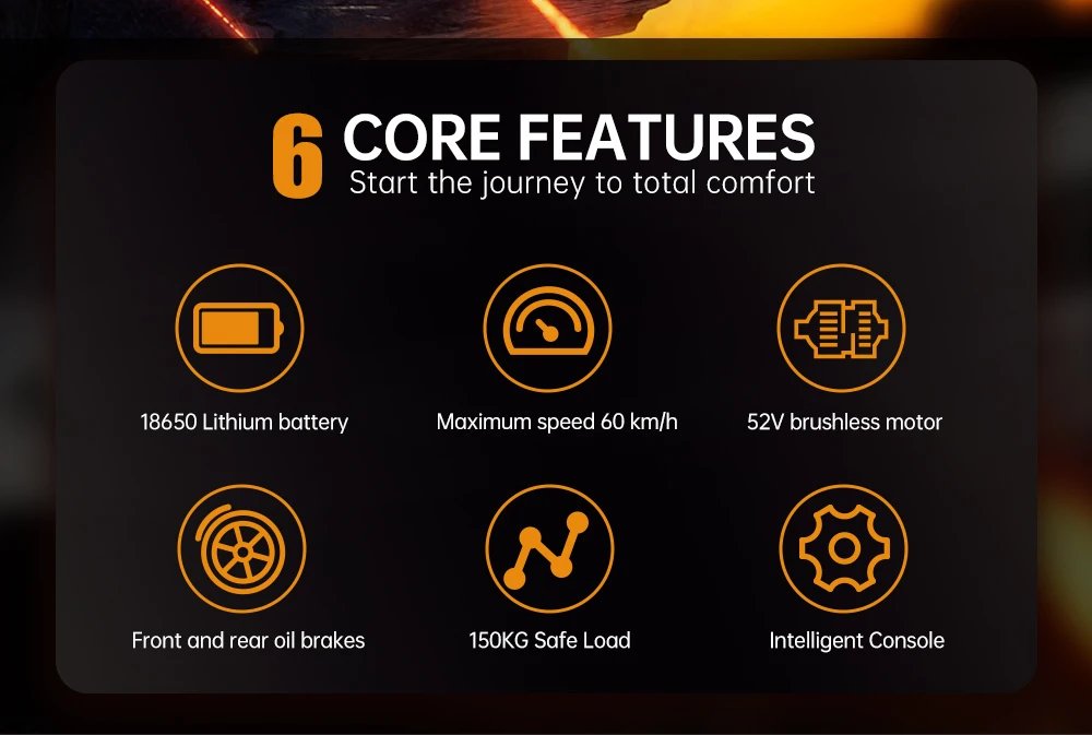 FVKING E6 Electric Bike Adults 2000W Peak Gear Hub Motors Electric Motorcycle 52V40AH Battery Speed 60Kmh Mountain E-bikes GT73