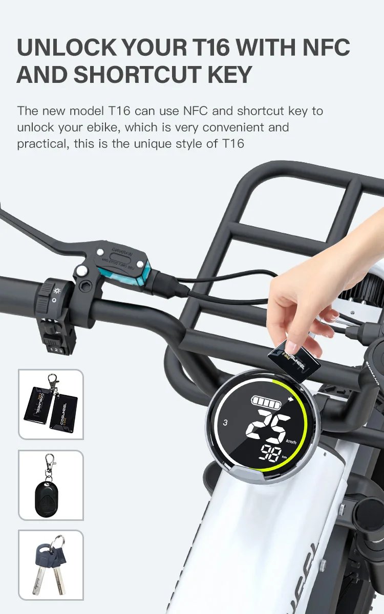 Fat Tire Electric Bike 20‘’1000W Motor All Terrain Ebike for Adult with Dual Suspension 48V 20AH for Snow Sand Mountain Off Road