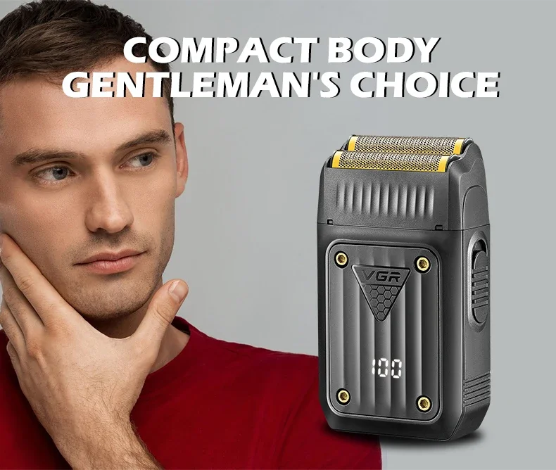VGR Razor Professional Shaver Electric Beard Trimmer Digital Display Razor Reciprocating Razor Rechargeable Shaver for Man V-363