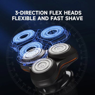 ENCHEN X8S-C Electric Shaver With 4 Replacement Heads Multi-Purpose Waterproof Type-C Rechargeable Portable Men Beard Trimmer - Image 3