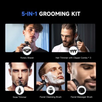 ENCHEN X8S-C Electric Shaver With 4 Replacement Heads Multi-Purpose Waterproof Type-C Rechargeable Portable Men Beard Trimmer - Image 2