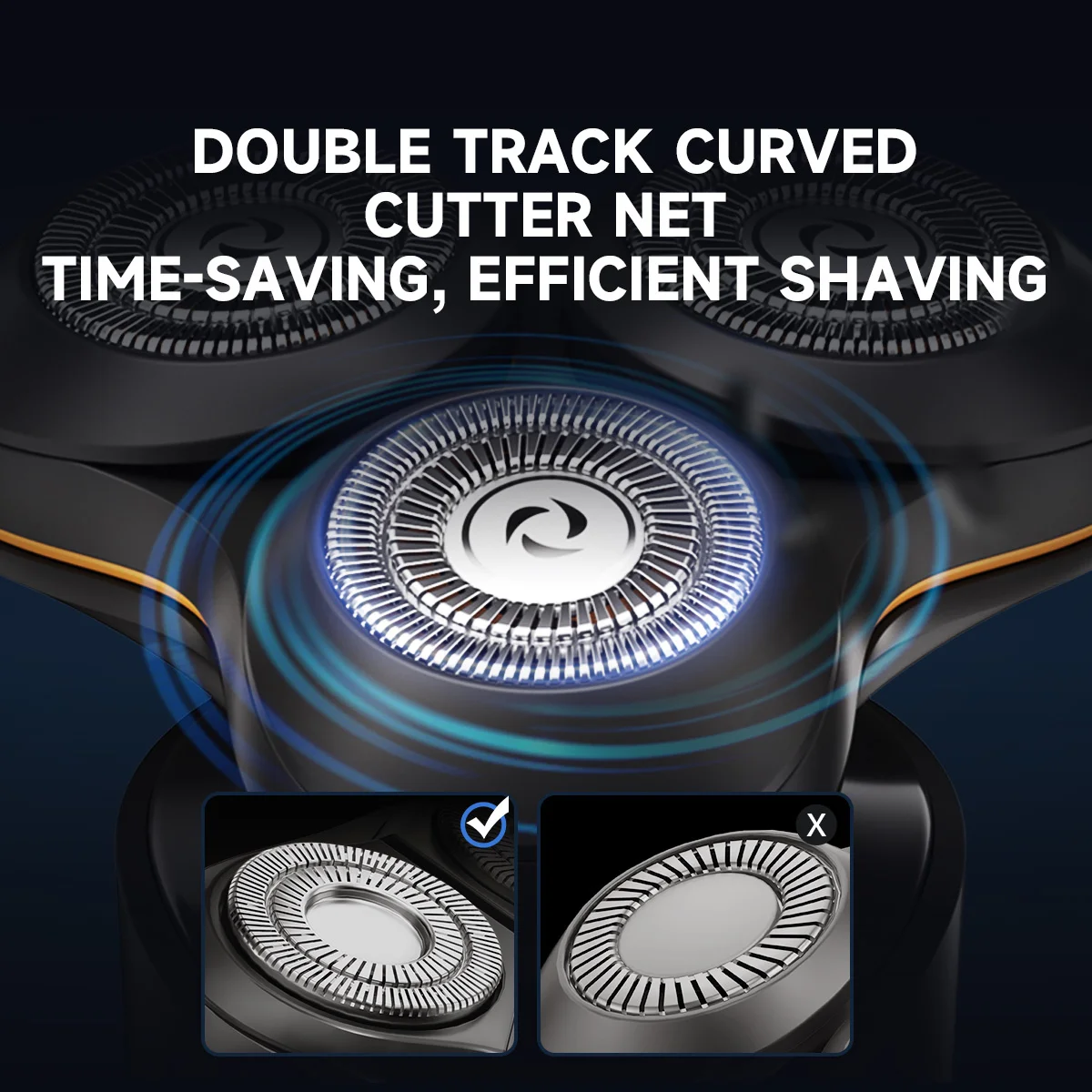 ENCHEN X8S-C Electric Shaver With 4 Replacement Heads Multi-Purpose Waterproof Type-C Rechargeable Portable Men Beard Trimmer