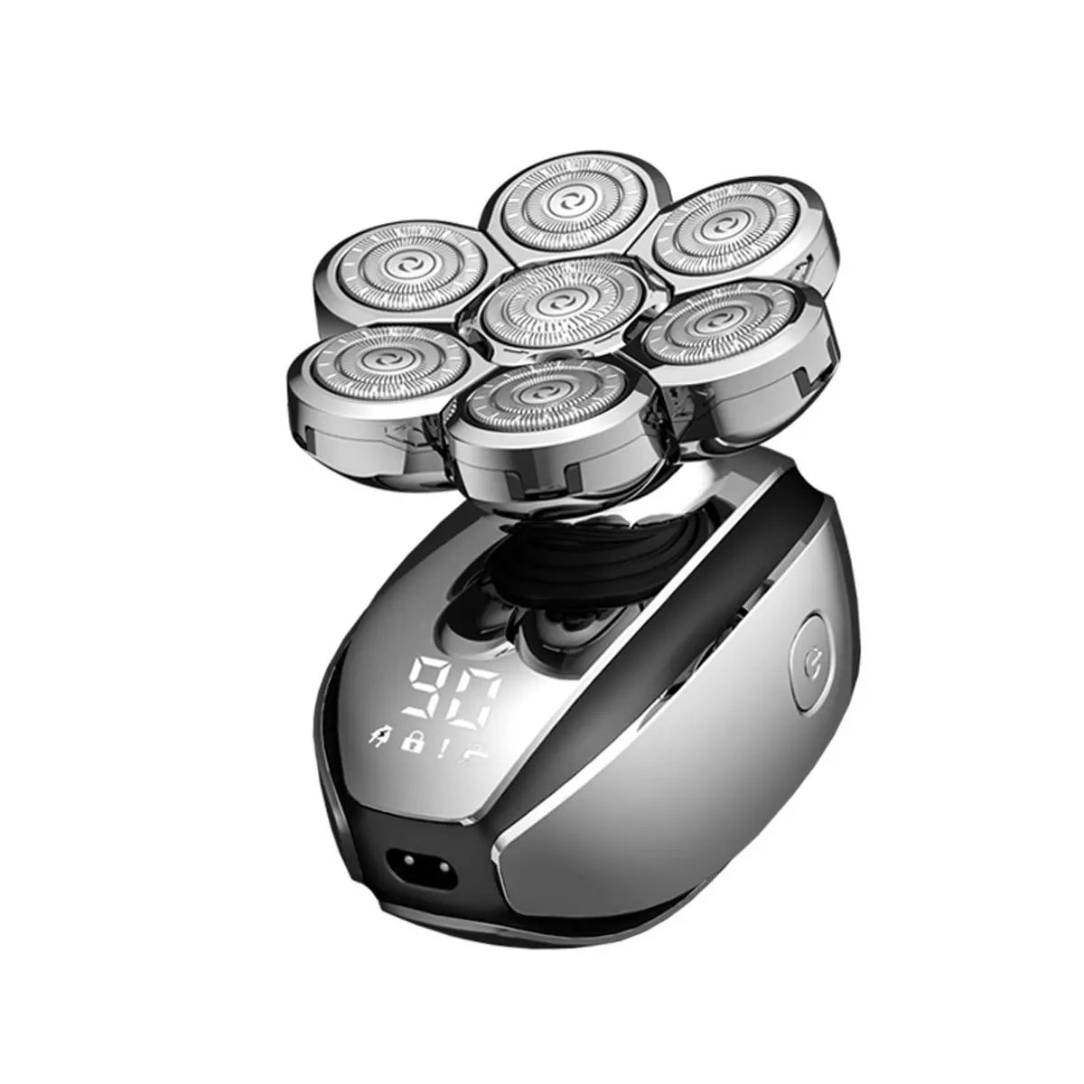 6-In-1 Electric Head Shaver for Bald Men 7 Blades Floating Razor Hair Trimmer USB Rechargeable LED Display Beard Shavers 6-In-1 Electric Head Shaver for Bald Men 7 Blades Floating Razor Hair Trimmer USB Rechargeable LED Display Beard Shavers