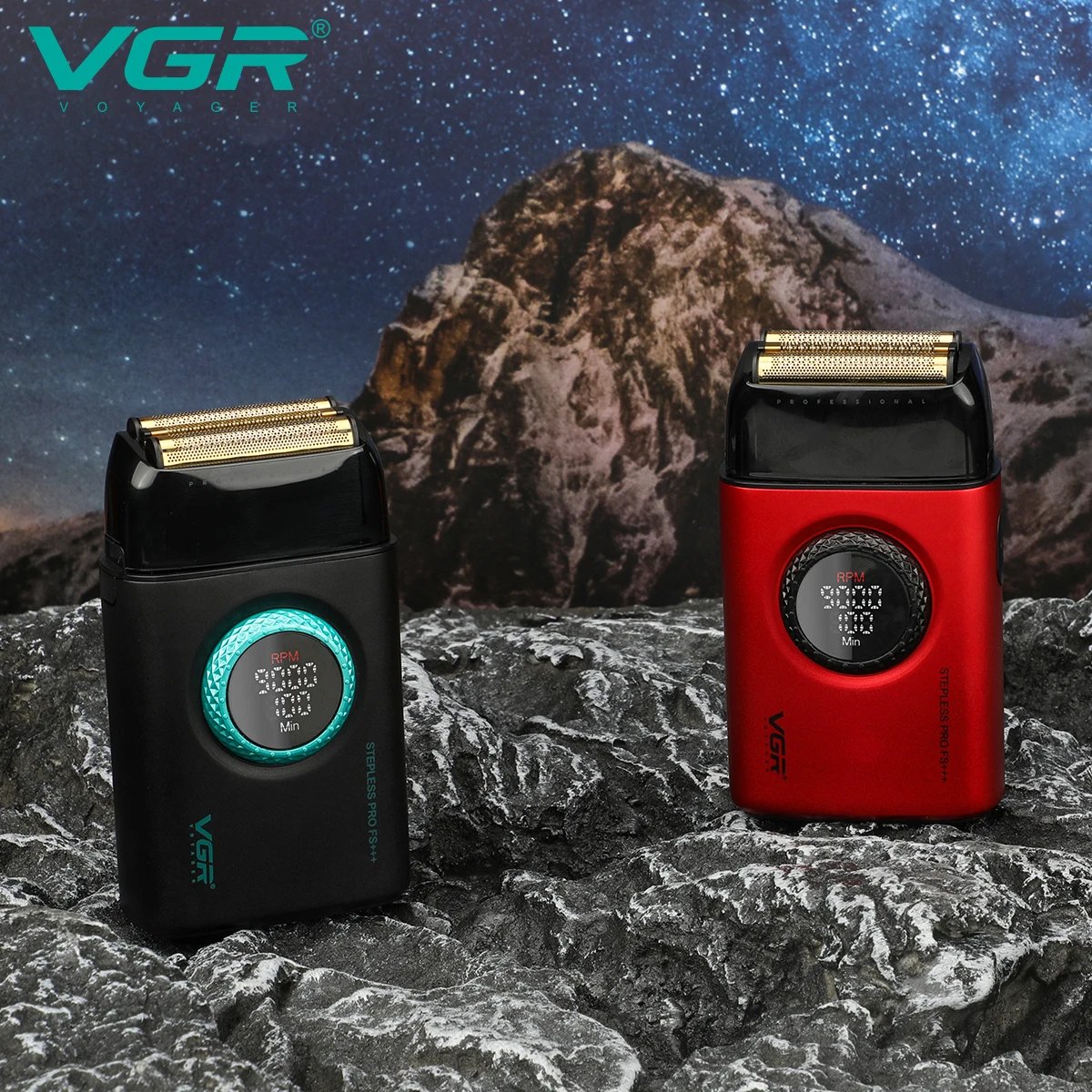 VGR Razor Electric Shaver Professional Beard Trimmer Rechargeable Trimmer 9000 RPM Razor Digital Display Shaver for Man V-378 - Image 5