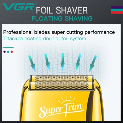 VGR Shaver Professional Beard Trimmer Electric Razor Portable Shaving Machine Reciprocating Hair Trimmer Shaver for Men V-332 - Image 5