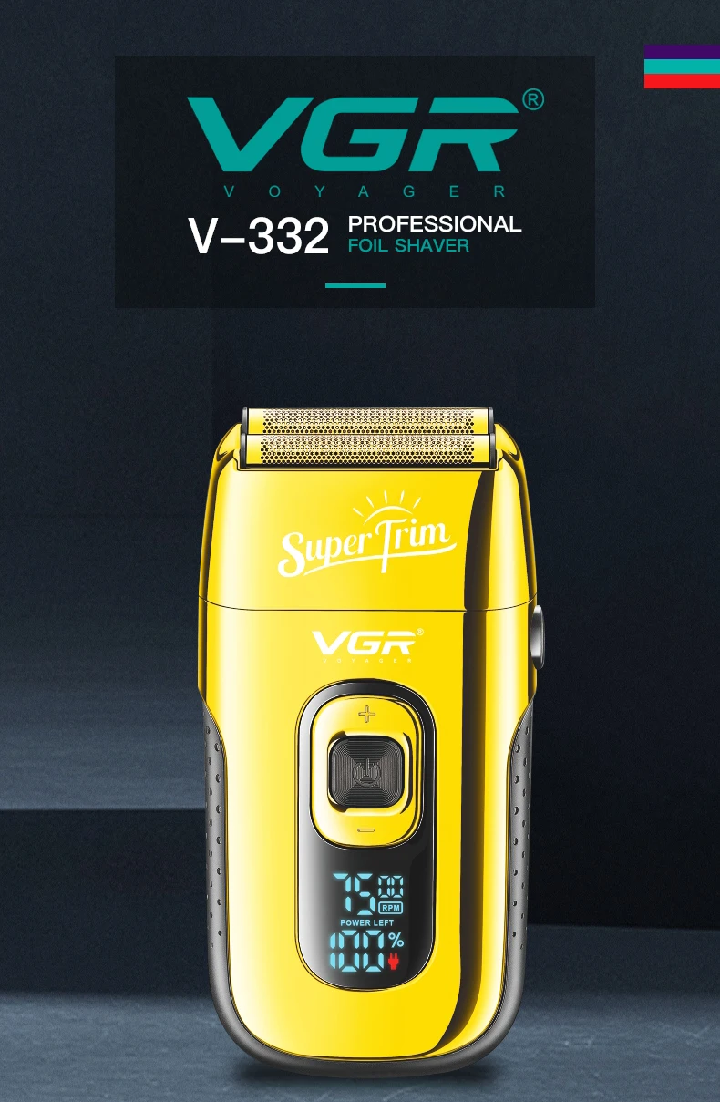 VGR Shaver Professional Beard Trimmer Electric Razor Portable Shaving Machine Reciprocating Hair Trimmer Shaver for Men V-332