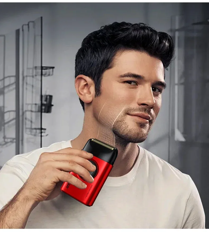 VGR Electric Shaver Professional Razor 9000 RPM Shaver Reciprocating Beard Trimmer Hair Trimmer Metal Foil Shaver for Man V-377