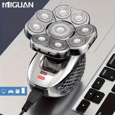 Electric Head Hair Shaver For Hair Cutting, Ultimate Mens Cordless Rechargeable Wet/Dry Skull & Bald Head  Razor With Rotary - Image 6