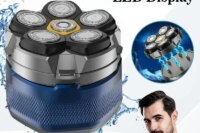 Tinsol Titanium Electric Head Shaver for Bald Men 6D Magnetic Razor Hair Trimmer Rechargeable LED Waterproof Face Hair Cutting
