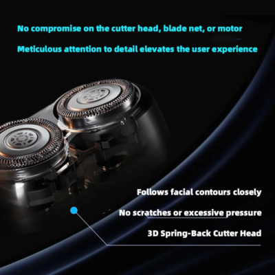 PHILIPS Electric Shaver S891/05 Men's Rechargeable Portable Fast Shave Razor Double 3D Floating Cutter Head Beard Trimmer - Image 4