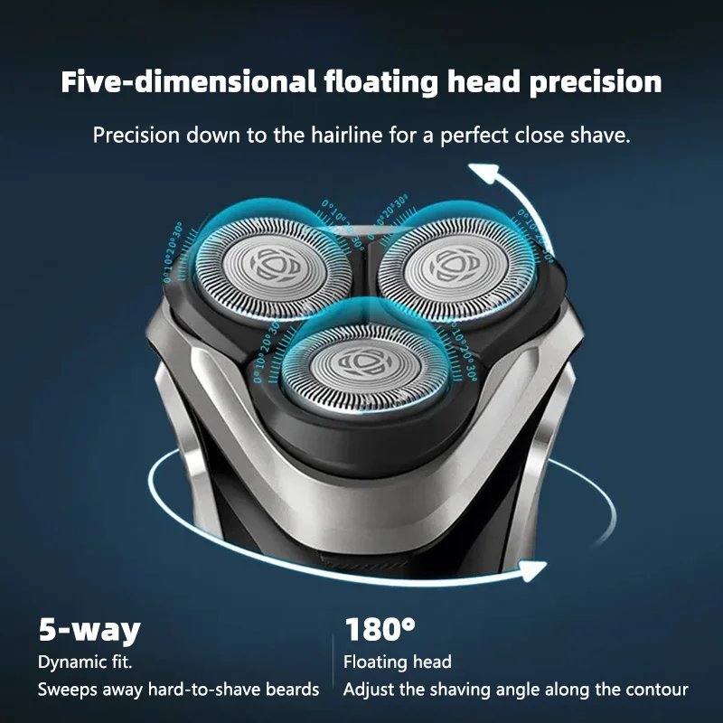 PHILIPS New S3108 Electric Shaver Dry Wet Shaving Triple Blade 5-Way Floating Head Beard Trimmer Men's Electric Razors Machine - Image 5