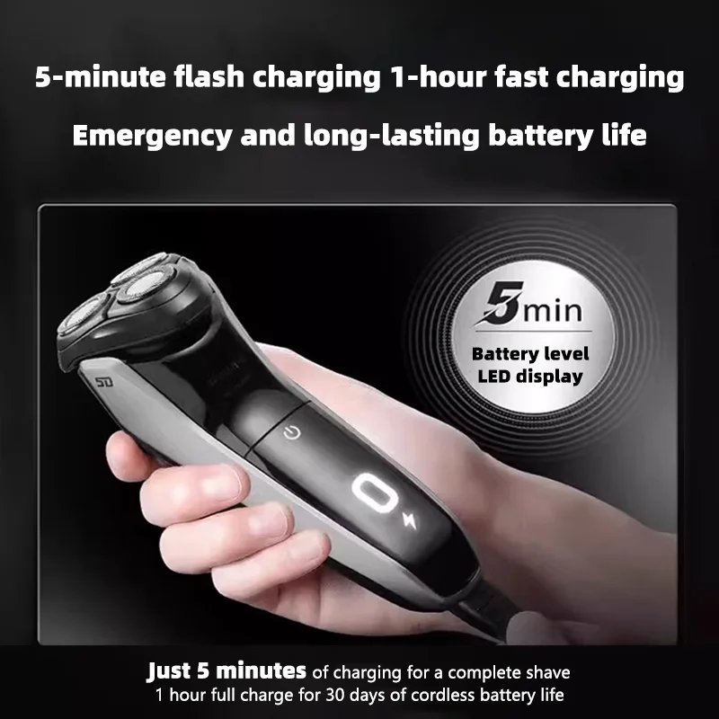 PHILIPS New S3108 Electric Shaver Dry Wet Shaving Triple Blade 5-Way Floating Head Beard Trimmer Men's Electric Razors Machine - Image 6