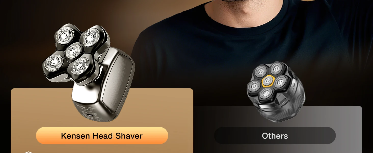 KENSEN S28 Electric Shaver for Bald Men Beard Trimmer 5D Floating Head Razor Nose Hair Trimmer 5 in 1 Men Shaving Machine Barber