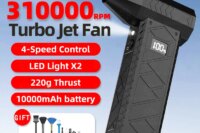 Mini Turbo Jet Fan,310000 RPM Mini Air Blower Handheld Electric Brushless Motor Violent Blower Wind Speed 101m/s Industrial Duct