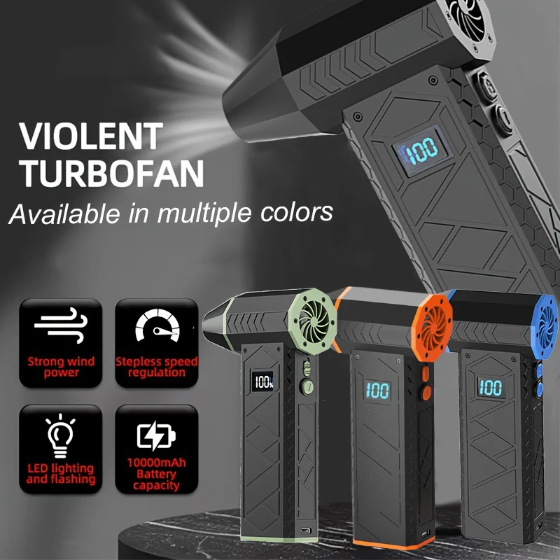 Mini Turbo Jet Fan,310000 RPM Mini Air Blower Handheld Electric Brushless Motor Violent Blower Wind Speed 101m/s Industrial Duct