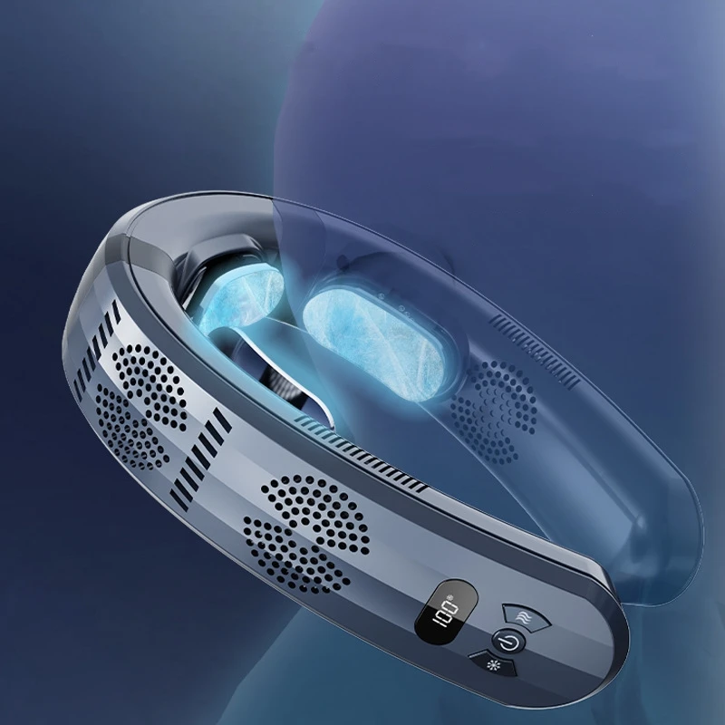 2025 New Wearable Air Conditioner USB Rechargeable Portable 3 Refrigeration Hanging Neck Fan Mute 6000mAh Outdoor Summer Cooler