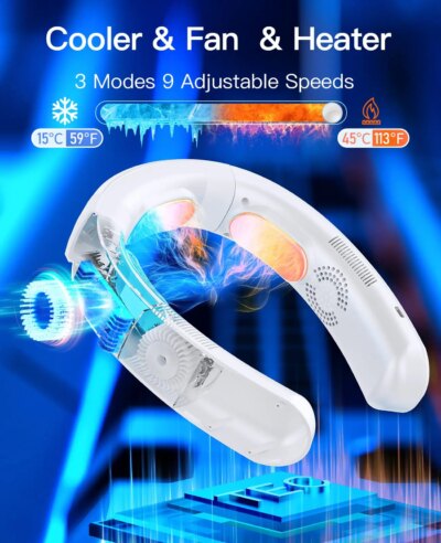 2025 New Wearable Air Conditioner USB Rechargeable Portable 3 Refrigeration Hanging Neck Fan Mute 6000mAh Outdoor Summer Cooler - Image 5