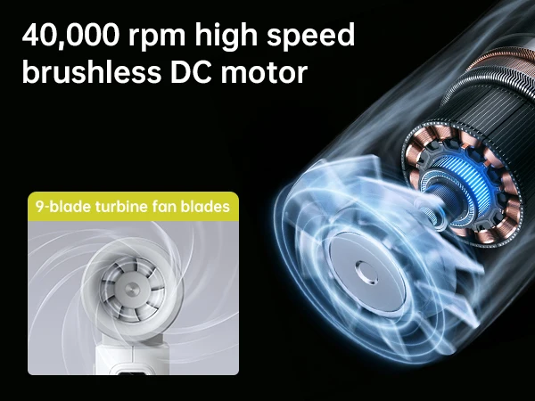 JISULIFE Handheld Turbo Fan,Super Strong Wind,5 Speeds,Long Battery Life,5000mAh,USB Rechargeable,Multipurpose Mini Pocket fan