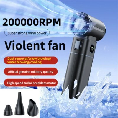 Violent Fan 200000RPM Powerful Air Blower Portable Handheld Turbo Fan 52m/s Winds Brushless Jet Blower Gun Tools - Image 3