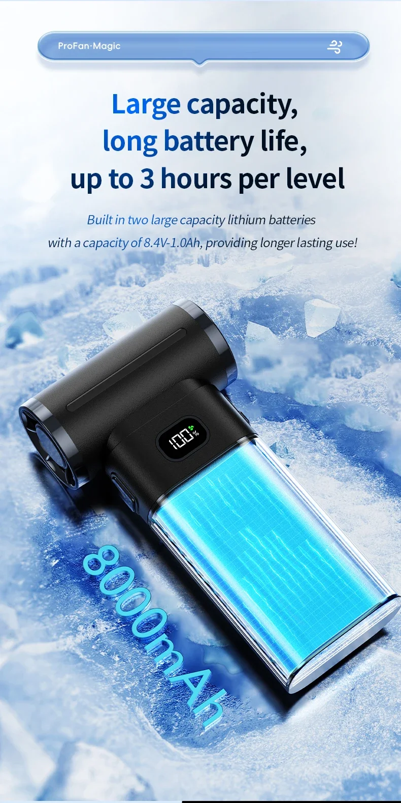 Violent Fan 200000RPM Powerful Air Blower Portable Handheld Turbo Fan 52m/s Winds Brushless Jet Blower Gun Tools
