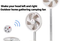 10 inches Remote control aluminum alloy folding fan outdoor home ultra quiet gathering camping fan USB table floor dual-use fan