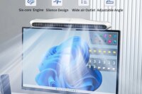 Computer Monitor Hanging Fan - Powerful Cooling 3-speed Selectable, Ergonomic Design, Portable Desktop Fan, Quiet Adjustable