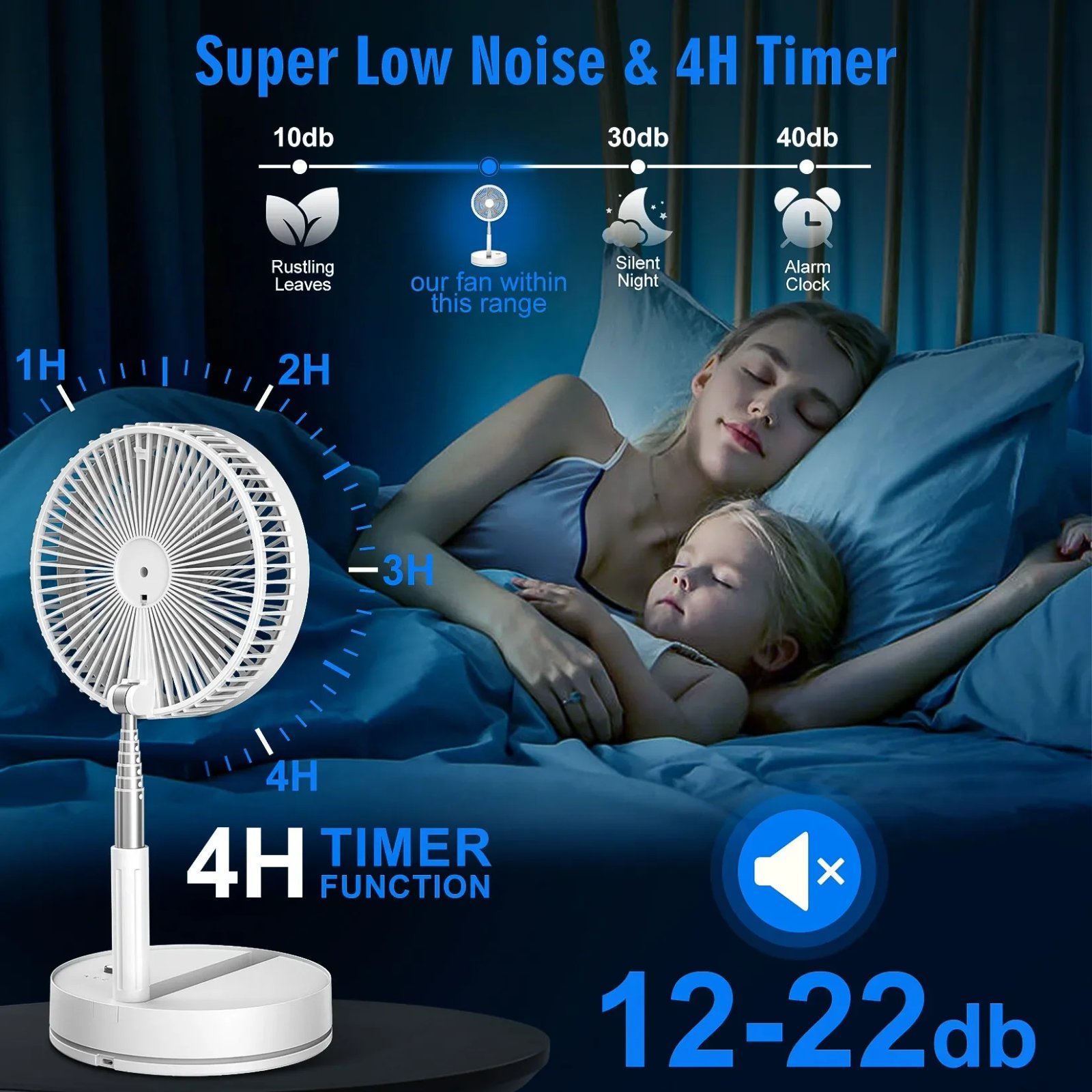 Telescopic Foldable Fan 7200mAh USB Rechargeable Battery Low Noise Wireless Fan Height Adjustable Outdoor Portable Small Fans Telescopic Foldable Fan 7200mAh USB Rechargeable Battery Low Noise Wireless Fan Height Adjustable Outdoor Portable Small Fans