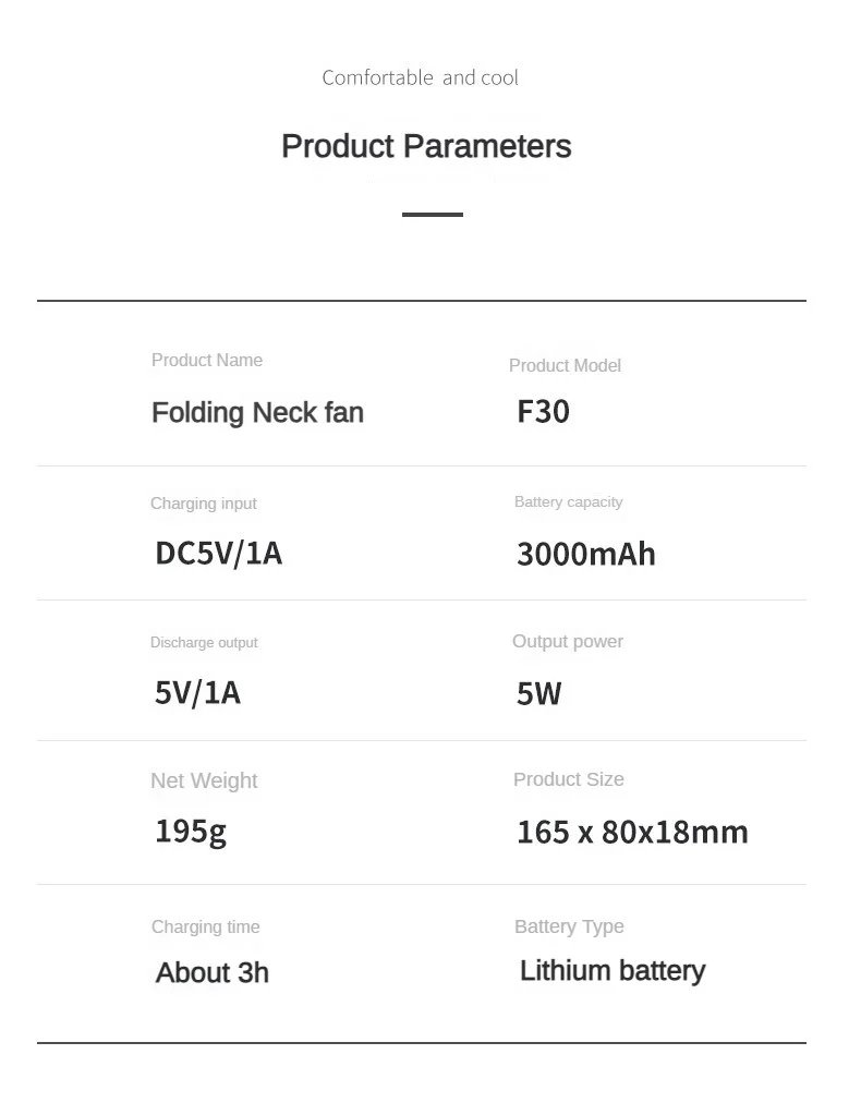 USB halterneck small fan outdoor portable handheld fan power bank ultra-quiet Slim folding mini desktop fan F30