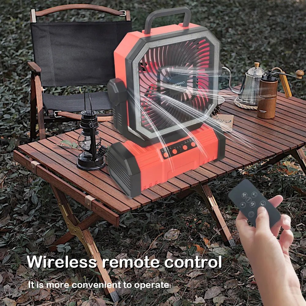 Camping Fan 20000mAh High-Capacity Battery LED Light Movable Wireless Air Circulators Outdoor Ventilador with Hook 2025Newest - Image 5