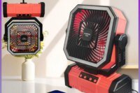 Camping Fan 20000mAh High-Capacity Battery LED Light Movable Wireless Air Circulators Outdoor Ventilador with Hook 2025Newest