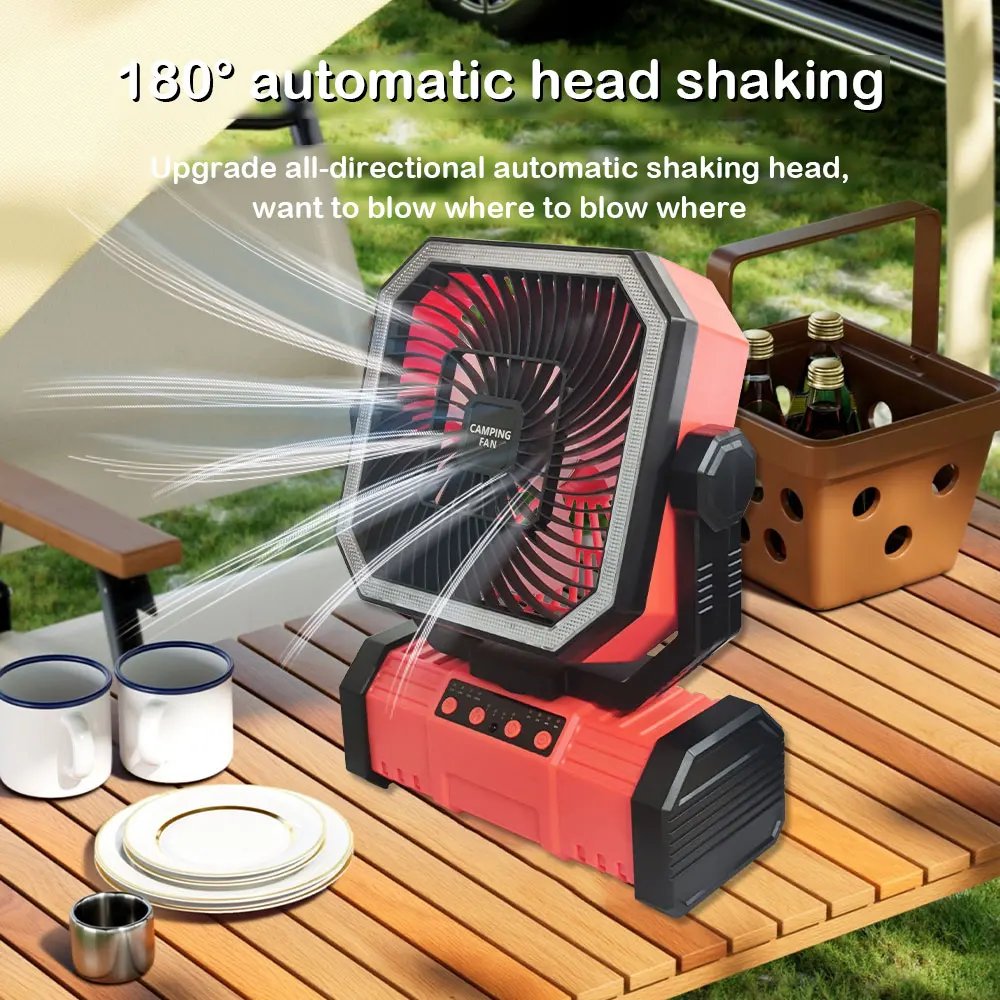 Camping Fan 20000mAh High-Capacity Battery LED Light Movable Wireless Air Circulators Outdoor Ventilador with Hook 2025Newest - Image 4