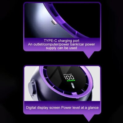 4000 mAh Desktop Circulating Fan Rechargeable Table Fan With Remote Control Office Wall Mounted Fan Electric Desktop Clip Fan - Image 5