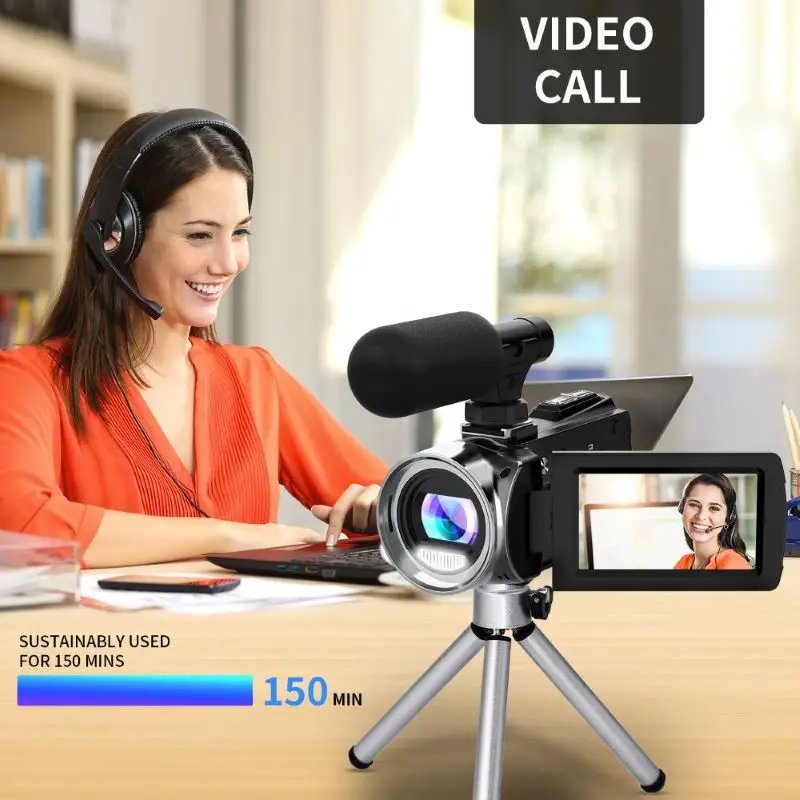 4K Camcorder with Microphone 18X Zoom Infrared Vlogging Video Camera for Youtube 48MP Portable Digital Recorder Live Streaming 4K Camcorder with Microphone 18X Zoom Infrared Vlogging Video Camera for Youtube 48MP Portable Digital Recorder Live Streaming