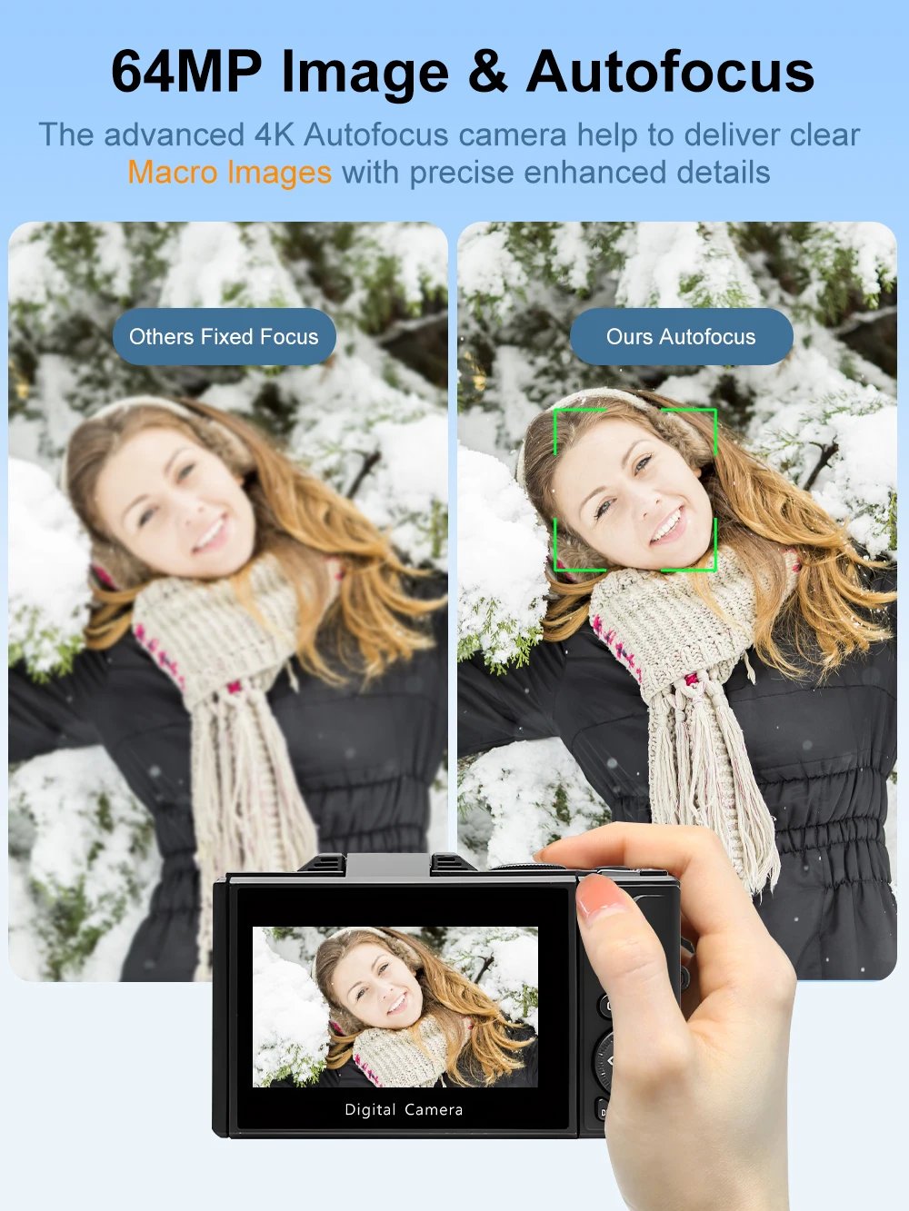 Ourlife AC600 Digital Camera 4K 64MP UHD Cameras 18X Digital Zoom 180° Flip Screen Vintage Vlogging Camera for YouTube Autofocus Ourlife AC600 Digital Camera 4K 64MP UHD Cameras 18X Digital Zoom 180° Flip Screen Vintage Vlogging Camera for YouTube Autofocus