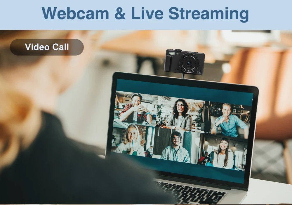 Ourlife AC600 Digital Camera 4K 64MP UHD Cameras 18X Digital Zoom 180° Flip Screen Vintage Vlogging Camera for YouTube Autofocus Ourlife AC600 Digital Camera 4K 64MP UHD Cameras 18X Digital Zoom 180° Flip Screen Vintage Vlogging Camera for YouTube Autofocus